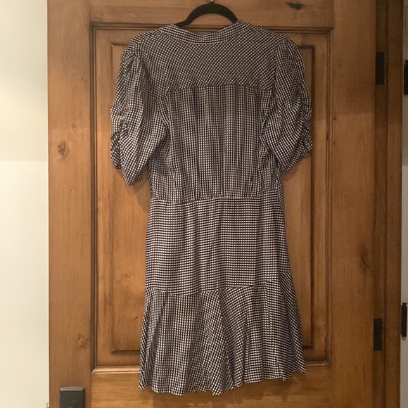 Free People Pippa Asymmetrical Gingham Mini Dress Size Medium - Picture 3 of 9